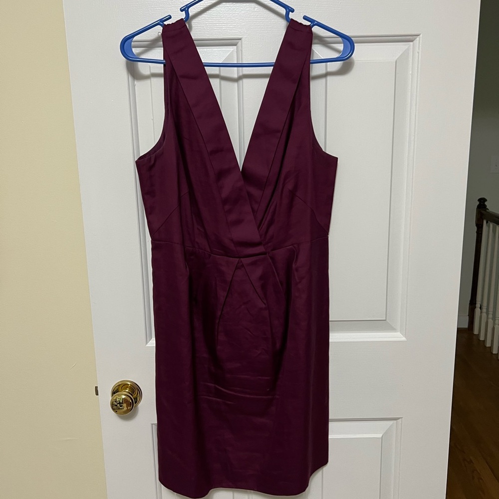 Wine colored A-line dress